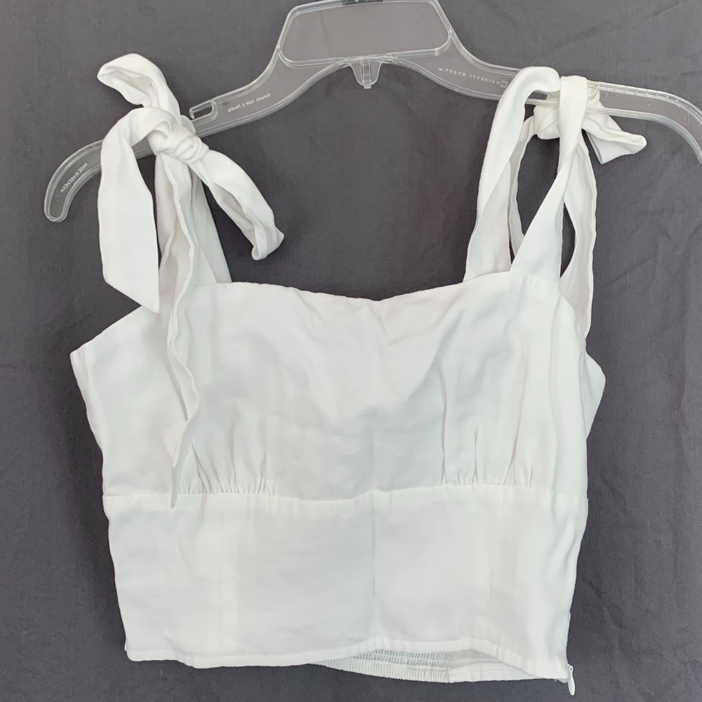 Forever 21 tie-shoulder top- size S